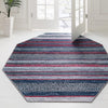 Laguna Sands Collection Area Rug -  Malibu Octagon Navy Blue  lifestyle 123