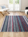 Laguna Sands Collection Area Rug -  Malibu Square Navy Blue  lifestyle 40