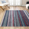 Laguna Sands Collection Area Rug -  Malibu Square Navy Blue  lifestyle 124