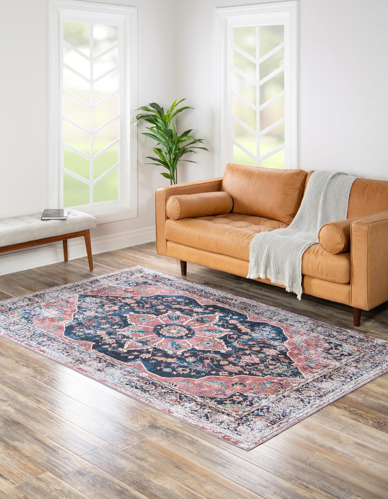 Laguna Sands Collection Area Rug -  Zuma Rectangle Navy Blue  lifestyle 3
