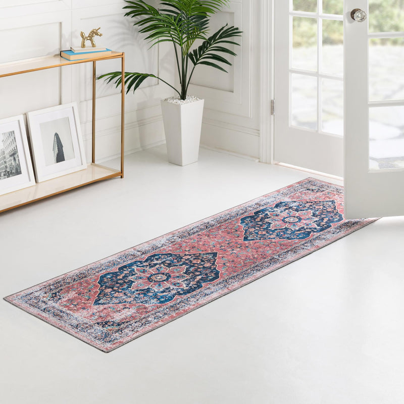 Laguna Sands Collection Area Rug -  Zuma Runner Navy Blue  lifestyle 75