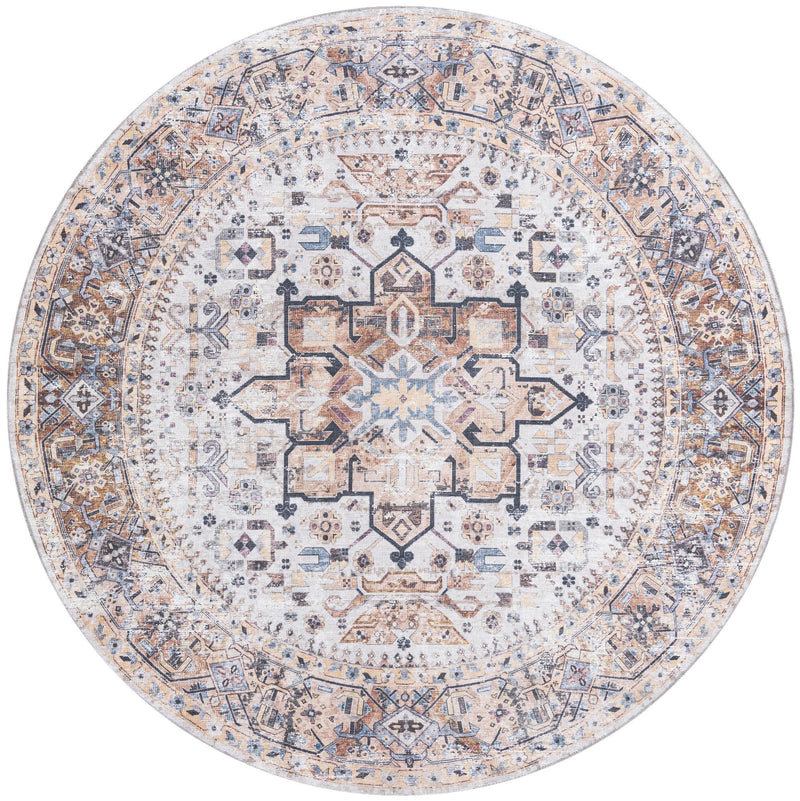 Laguna Sands Collection Area Rug -  Venice Round Ivory Almond  lifestyle 31