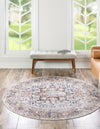 Laguna Sands Collection Area Rug -  Venice Round Ivory Almond  lifestyle 39