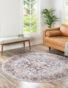Laguna Sands Collection Area Rug -  Venice Round Ivory Almond  lifestyle 47