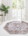 Laguna Sands Collection Area Rug -  Venice Octagon Ivory Almond  lifestyle 40