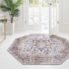 Laguna Sands Collection Area Rug -  Venice Octagon Ivory Almond  lifestyle 136