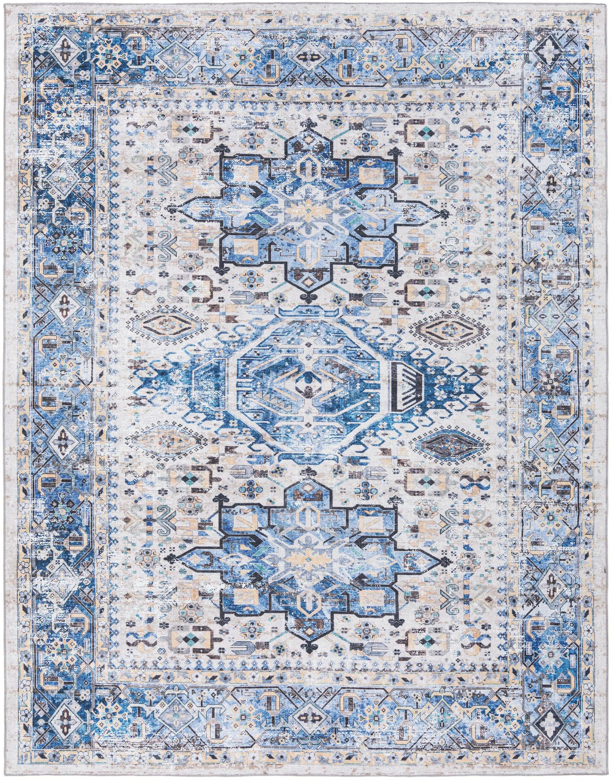 Laguna Sands Collection Area Rug -  Venice Rectangle Royal Blue  lifestyle 3