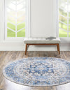 Laguna Sands Collection Area Rug -  Venice Round Royal Blue  lifestyle 57