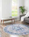 Laguna Sands Collection Area Rug -  Venice Round Royal Blue  lifestyle 74