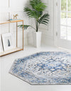 Laguna Sands Collection Area Rug -  Venice Octagon Royal Blue  lifestyle 75