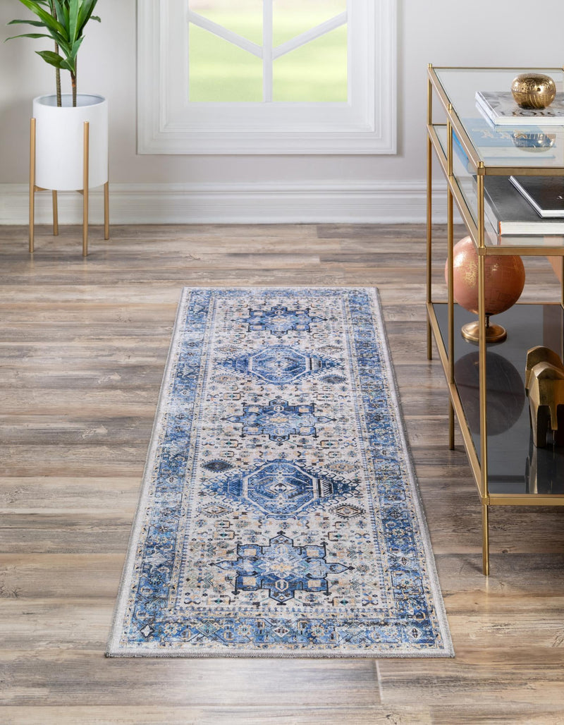 Laguna Sands Collection Area Rug -  Venice Runner Royal Blue  lifestyle 46