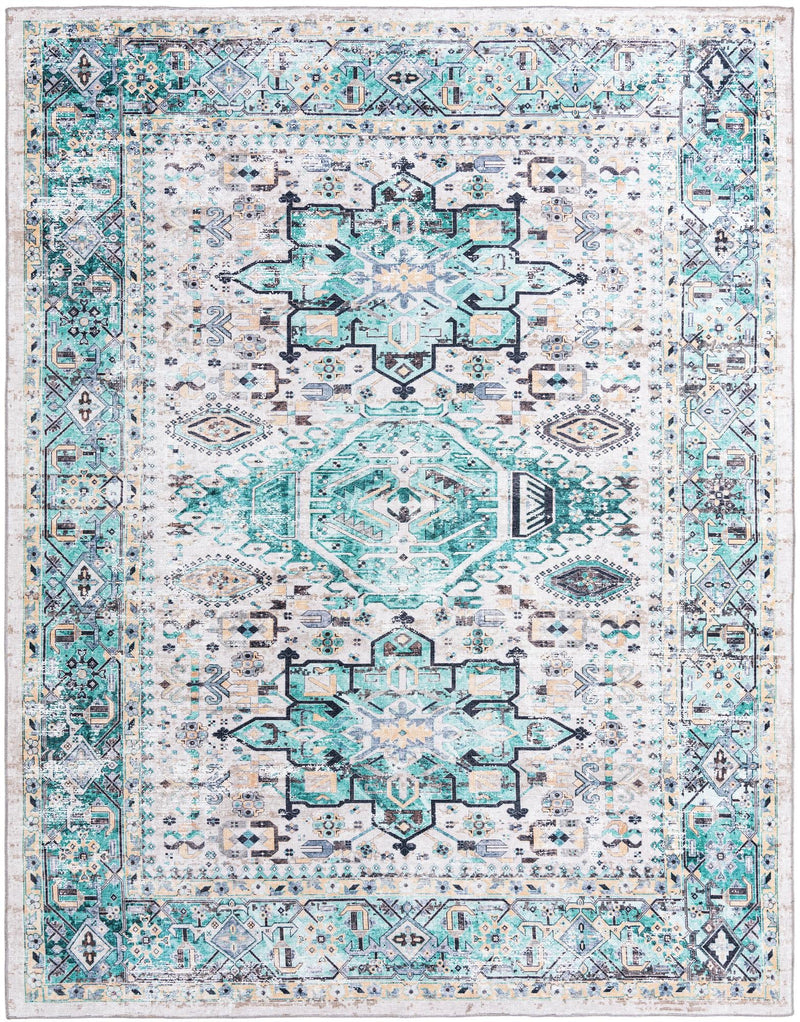 Laguna Sands Collection Area Rug -  Venice Rectangle Aqua Green Main