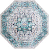Laguna Sands Collection Area Rug -  Venice Octagon Aqua Green  lifestyle 49