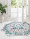 Laguna Sands Collection Area Rug -  Venice Octagon Aqua Green  lifestyle 60