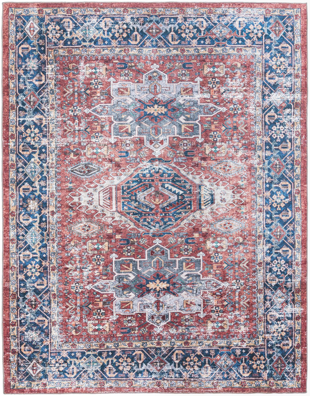 Laguna Sands Collection Area Rug -  Venice Rectangle Rust Red  lifestyle 4