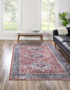 Laguna Sands Collection Area Rug -  Venice Rectangle Rust Red  lifestyle 7