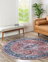 Laguna Sands Collection Area Rug -  Venice Round Rust Red  lifestyle 80