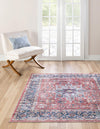 Laguna Sands Collection Area Rug -  Venice Square Rust Red  lifestyle 64