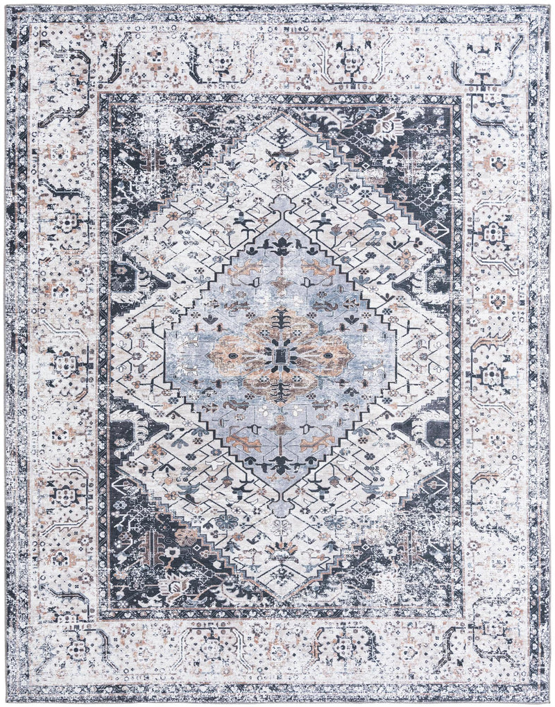 Laguna Sands Collection Area Rug -  Newport Rectangle Linen Charcoal  lifestyle 4