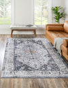 Laguna Sands Collection Area Rug -  Newport Rectangle Linen Charcoal  lifestyle 6