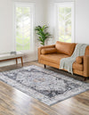 Laguna Sands Collection Area Rug -  Newport Rectangle Linen Charcoal  lifestyle 9