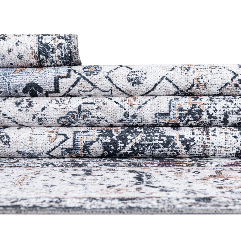 Laguna Sands Collection Area Rug -  Newport Rectangle Linen Charcoal  lifestyle 39