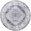 Laguna Sands Collection Area Rug -  Newport Round Linen Charcoal  lifestyle 51