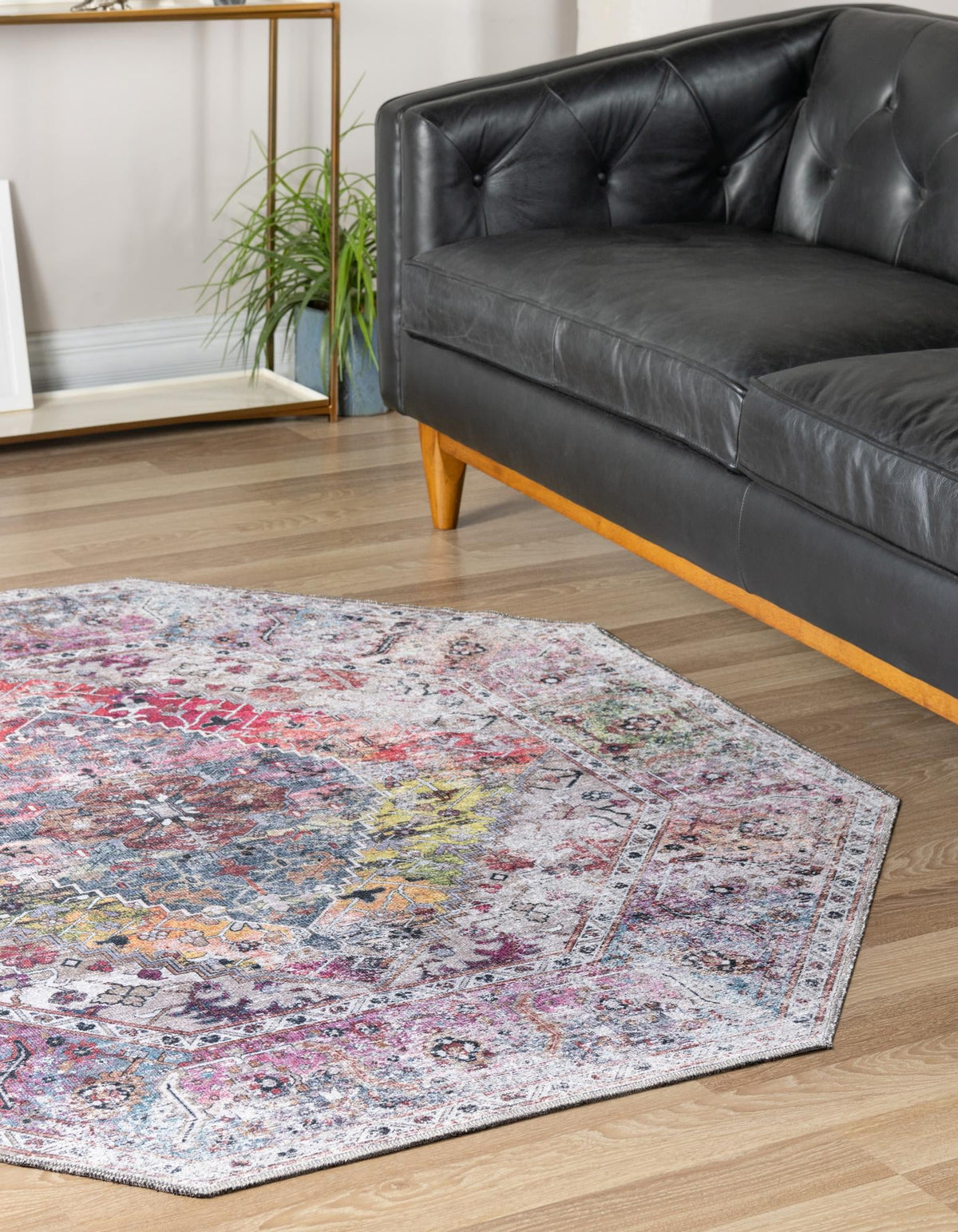 Laguna Sands Collection Area Rug -  Newport Octagon Multi  lifestyle 102