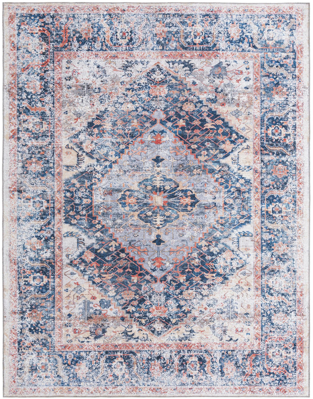 Laguna Sands Collection Area Rug -  Newport Rectangle Navy Blue  lifestyle 6