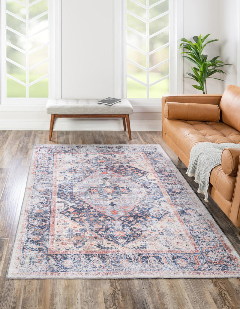 Laguna Sands Collection Area Rug -  Newport Rectangle Navy Blue  lifestyle 9