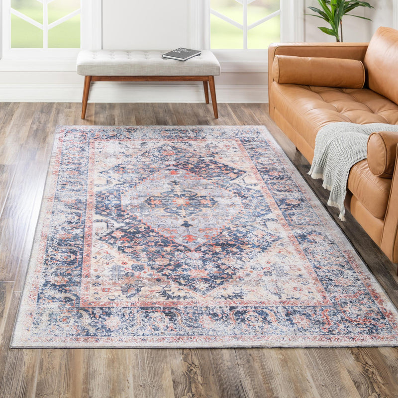 Laguna Sands Collection Area Rug -  Newport Rectangle Navy Blue  lifestyle 50