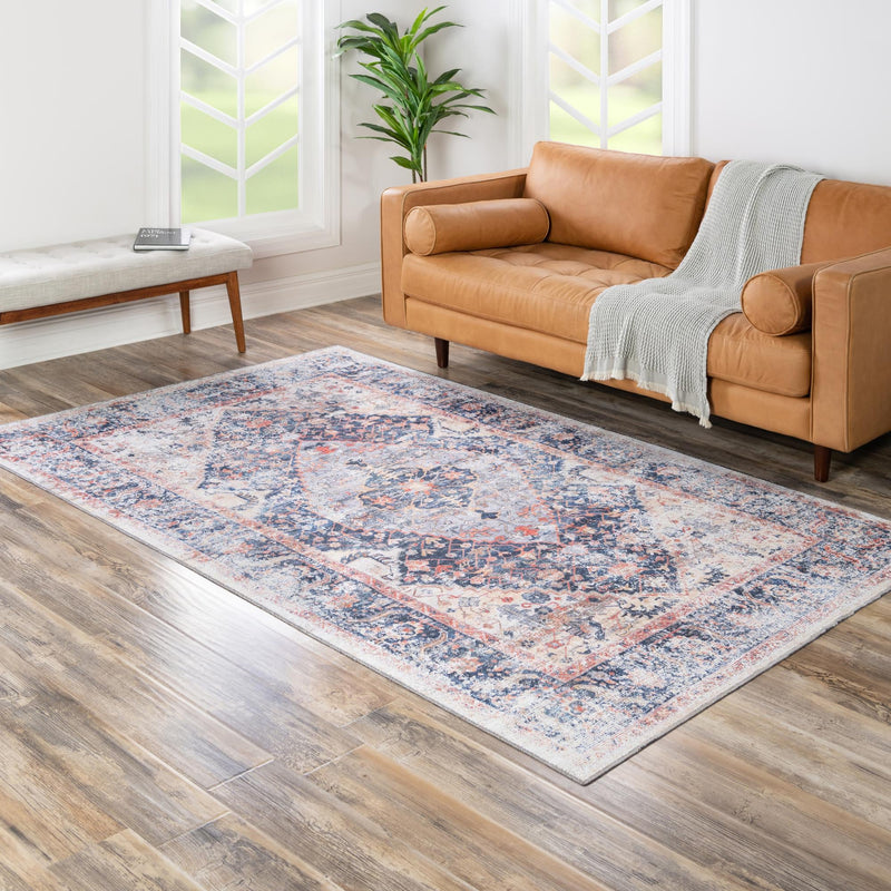 Laguna Sands Collection Area Rug -  Newport Rectangle Navy Blue  lifestyle 55