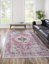Laguna Sands Collection Area Rug -  Newport Rectangle Light Coral Pink  lifestyle 4