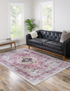 Laguna Sands Collection Area Rug -  Newport Rectangle Light Coral Pink  lifestyle 7