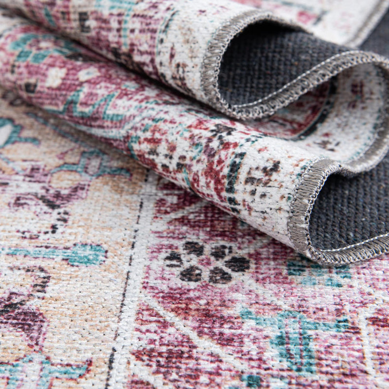 Laguna Sands Collection Area Rug -  Newport Rectangle Light Coral Pink  lifestyle 34