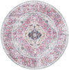 Laguna Sands Collection Area Rug -  Newport Round Light Coral Pink  lifestyle 46