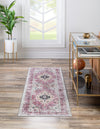 Laguna Sands Collection Area Rug -  Newport Runner Light Coral Pink  lifestyle 60