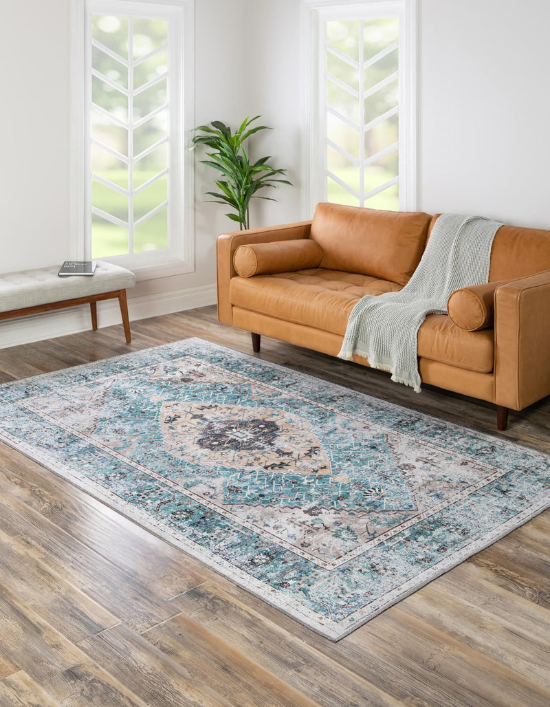 Laguna Sands Collection Area Rug -  Newport Rectangle Seaglass  lifestyle 8