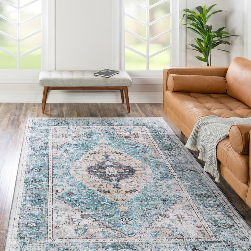 Laguna Sands Collection Area Rug -  Newport Rectangle Seaglass  lifestyle 41