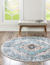 Laguna Sands Collection Area Rug -  Newport Round Seaglass  lifestyle 87