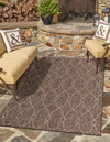 Garden Lattice Oasis Collection Area Rug -  Gazebo Rectangle Natural  lifestyle 13
