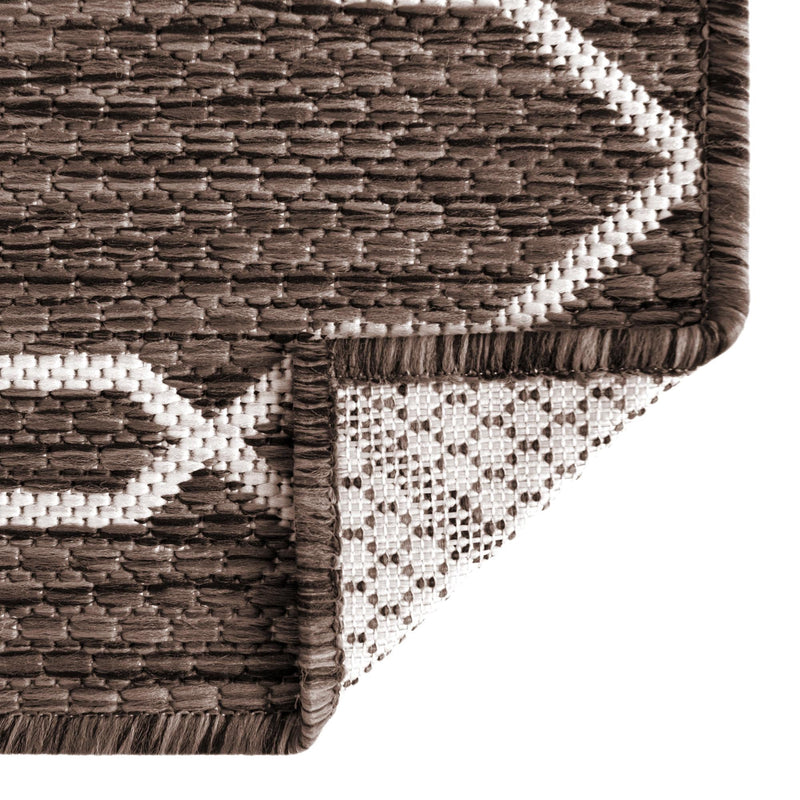 Garden Lattice Oasis Collection Area Rug -  Gazebo Rectangle Natural  lifestyle 124