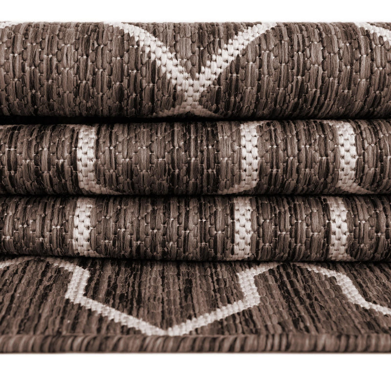 Garden Lattice Oasis Collection Area Rug -  Gazebo Rectangle Natural  lifestyle 134