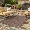 Garden Lattice Oasis Collection Area Rug -  Gazebo Rectangle Natural  lifestyle 138