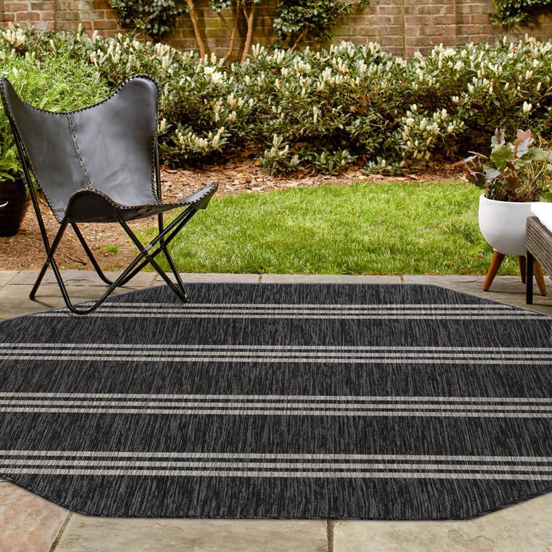 Urban Oasis Rugs Collection Area Rug -  District (Charcoal) Octagon Charcoal  lifestyle 25