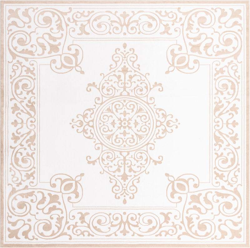 Sanctuary Retreat Collection Area Rug - Haven Square Snow White  lifestyle 31