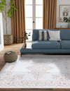 Sanctuary Retreat Collection Area Rug - Haven Square Snow White  lifestyle 40