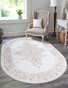 Sanctuary Retreat Collection Area Rug - Haven Oval Snow White  lifestyle 41