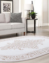 Sanctuary Retreat Collection Area Rug - Haven Oval Snow White  lifestyle 63