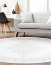 Sanctuary Retreat Collection Area Rug - Haven Round Snow White  lifestyle 52